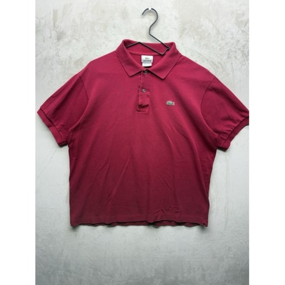 Lacoste Polo Shirt Men XL Red Cotton Short Sleeve Regular Fit Golf Preppy Collar
